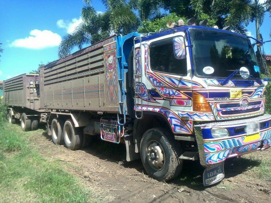 ขายรถพ่วง 22 ล้อ แม่-ลูก กระบะเนียมคอกเกษตรดั้ม HINO ซีรี้ 500 เบรคแห้ง ปี54 รถสวย ราคา 2300000 ต่อร