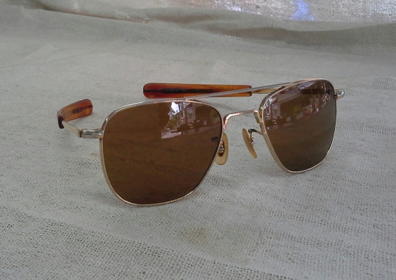 แว่นตาวินเทจอเมริกันเสืออากาศ ราคานักศึกษา! Original RANDOLPH handmade in USA 23 K