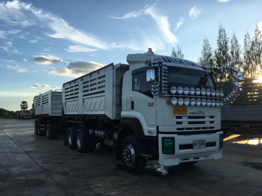 ขายด่วนรถดั้ม360แรง ปี55 กะบะสามมิตร ลูก3เพลา สภาพสวยๆ ใช้น้อยไมล์120000 วิ่งปาล์มเท่านั้น