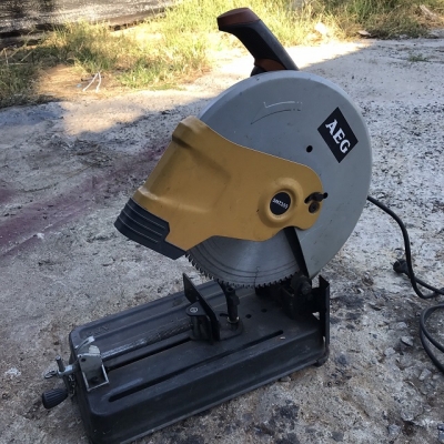 AEG แท่นตัดไฟเบอร์ ราคา 3,000 บาทพร้อมใบตัดเหล็ก ส่งฟรี