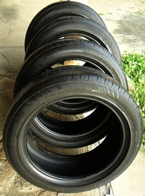 ยางขอบ17 บริดสโตน215-50-17 ลงพื้นปี13 (4เส้น3,700)ดอกหนา1เซ็น