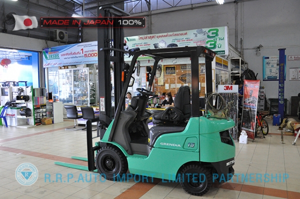 ขายรถโฟล์คลิฟท์มือสอง MITSUBISHI รุ่น FG15T-51216 นำเข้าจากประเทศญี่ปุ่น 100\% ไม่เคยใช้งานในประเทศไทย