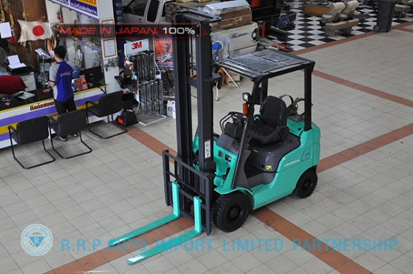 ขายรถโฟล์คลิฟท์มือสอง MITSUBISHI รุ่น FG15T-51216 นำเข้าจากประเทศญี่ปุ่น 100\% ไม่เคยใช้งานในประเทศไทย