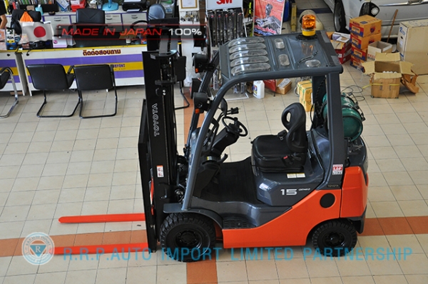 ขายรถโฟล์คลิฟท์มือสอง TOYOTA รุ่น 8FG15-32094 นำเข้าจากประเทศญี่ปุ่น 100\% ไม่เคยใช้งานในไทย