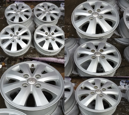 แม็ก Toyota Avanza ขอบ 15-4-114.3 สภาพเดิมๆไม่คดไม่ดุ้ง มีรอยบ้างเล็กน้อย ราคา 3,500 บาท แม็ก Toyota Avanza ขอบ 15-4-114.3 สภาพเดิมๆไม่คดไม่ดุ้ง มีรอยบ้างเล็กน้อย ราคา 3,500 บาท