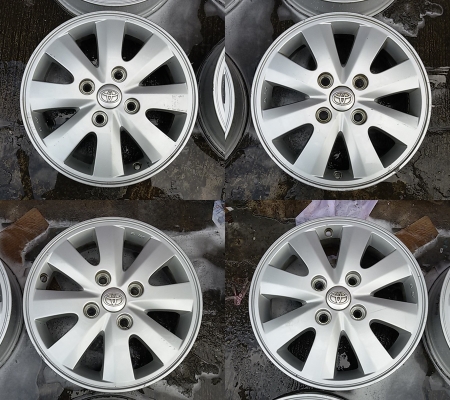 แม็ก Toyota Avanza ขอบ 15-4-114.3 สภาพเดิมๆไม่คดไม่ดุ้ง มีรอยบ้างเล็กน้อย ราคา 3,500 บาท แม็ก Toyota Avanza ขอบ 15-4-114.3 สภาพเดิมๆไม่คดไม่ดุ้ง มีรอยบ้างเล็กน้อย ราคา 3,500 บาท