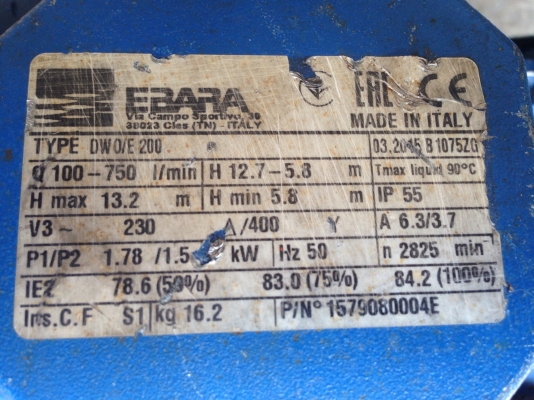 ขายปั้มน้ำหอยโข่งหัวปั้มสแตนเลส Ebara 2HP. 380V สภาพสวย ขนาดเข้า 2นิ้ว ออก 2นิ้ว สภาพสวย วิ่งนิ่ม พร้อมใช้งาน ขายปั้มน้ำหอยโข่งหัวปั้มสแตนเลส Ebara 2HP. 380V สภาพสวย ขนาดเข้า 2นิ้ว ออก 2นิ้ว สภาพสวย วิ่งนิ่ม พร้อมใช้งาน