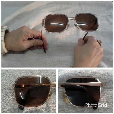 แว่นตาเยอรมันโกลด์ฟิลด์ทศวรรษ 1960s Vintage OPTURA handmade in Germany