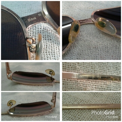 แว่นตาเยอรมันโกลด์ฟิลด์ทศวรรษ 1960s Vintage OPTURA handmade in Germany