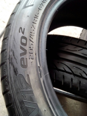 205/45R16 HANKOOK VENTUS V12 EVO2 ปี14 มี 2 เส้น  tel. 081-427-3941