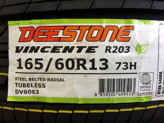 ขายยาง DEESTONE VINCENTE 165/60R13 ผลิตปลายปี 16 ขายยาง DEESTONE VINCENTE 165/60R13 ผลิตปลายปี 16