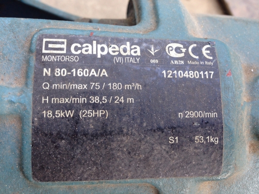 ขายหัวปั้มน้ำหอยโข่ง Calpeda made in Italy ขนาดเข้า 4 นิ้ว ออก 3 นิ้ว ใบพัดเหล็กหล่อ ของใหม่ไม่เคยใช้งาน สวยมากครับ