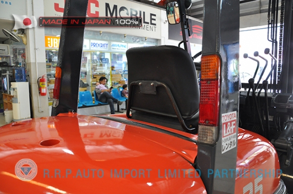 ขายรถโฟล์คลิฟท์มือสอง TOYOTA รุ่น 6FD25-10919 นำเข้าจากประเทศญี่ปุ่น 100\% ไม่เคยใช้งานในไทย