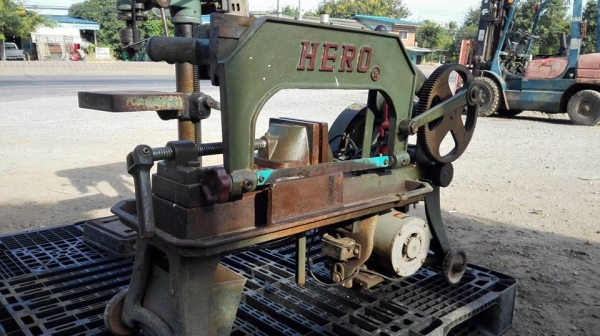 ** SOLD ** เลื่อยชัก HERO 14" ถาดกว้าง มีปั้มน้ำ ตุ้มครบ มอเตอร์ Mitsu ไฟบ้าน 220V สดแน่นมาเทสได้!!