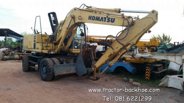 ขาย รถขุดล้อยาง KOMATSU PW130 สภาพยังสวยๆครับ เก่านอก