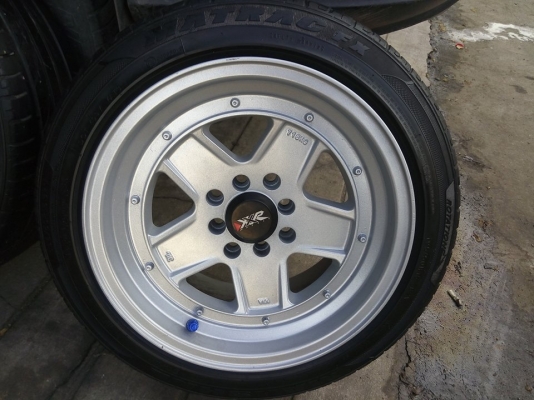 แม็กขอบ 15 กว้าง 8 ออฟ 20 ใส่รถ 4 รู 100 และ 114 พร้อมยาง แม็กขอบ 15 กว้าง 8 ออฟ 20 ใส่รถ 4 รู 100 และ 114 พร้อมยาง