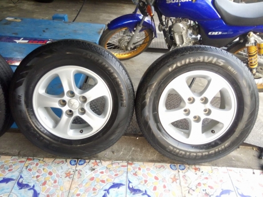 แม็กกระบะไทตั้นสภาพดี พร้อมยางดีปี 14 ราคา 4500 บาท แม็กกระบะไทตั้นสภาพดี พร้อมยางดีปี 14 ราคา 4500 บาท