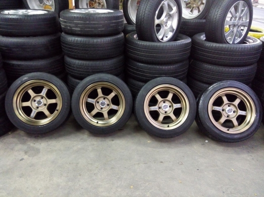 แม็กใหม่ TE37 ขอบ 15 กว้าง 8 พร้อมยาง 9900 บาท