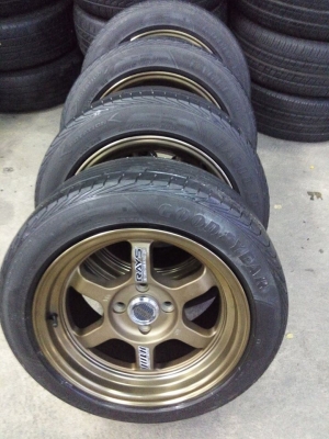 แม็กใหม่ TE37 ขอบ 15 กว้าง 8 พร้อมยาง 9900 บาท