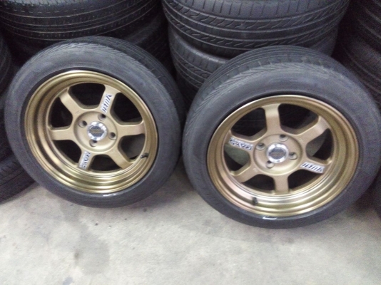 แม็กใหม่ TE37 ขอบ 15 กว้าง 8 พร้อมยาง 9900 บาท