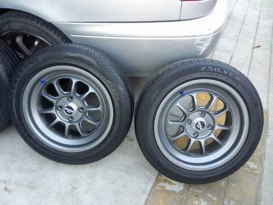 แม็กใหม่ขอบ 15 กว้าง 7 พร้อมยาง 195 55 15 แม็กใหม่ขอบ 15 กว้าง 7 พร้อมยาง 195 55 15