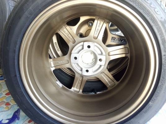 ชุดหล่อจบ แม็กใหม่ te37 พร้อมยางใหม่โตโย แถมน๊อตสี Rays ฝาครอบเบรคสี ราคา 12500 บาท ชุดหล่อจบ แม็กใหม่ te37 พร้อมยางใหม่โตโย แถมน๊อตสี Rays ฝาครอบเบรคสี ราคา 12500 บาท