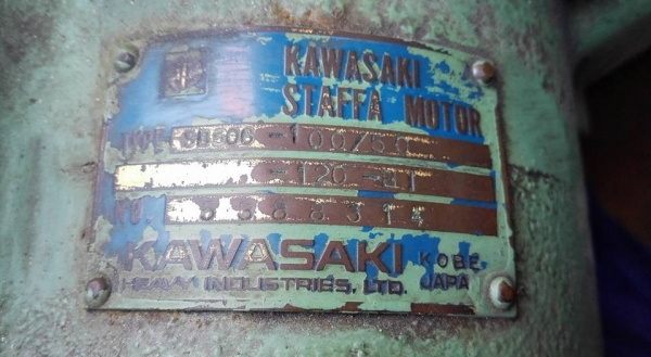 ** SOLD ** มอเตอร์ปั้มไฮดรอลิคห้าดาวญี่ปุ่น KAWASAKI Made in JAPAN สภาพสวยสดใหม่น้ำมันใสๆพร้อมใช้งาน