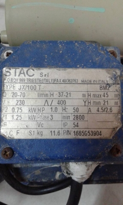 ปั๊มน้ำหัวสแตนเลส STAC ITALY 1 HP