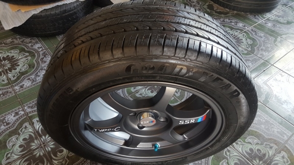 ขายล้อใหม่15 SSR 4รู100  ยางเปอร์เช็น 4 ล้อ