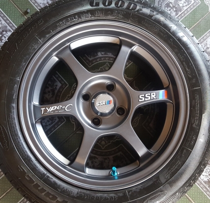 ขายล้อใหม่15 SSR 4รู100  ยางเปอร์เช็น 4 ล้อ