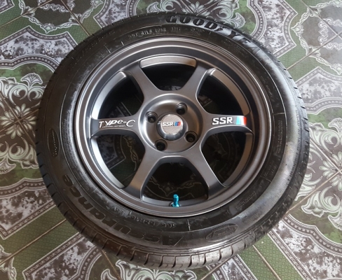 ขายล้อใหม่15 SSR 4รู100  ยางเปอร์เช็น 4 ล้อ