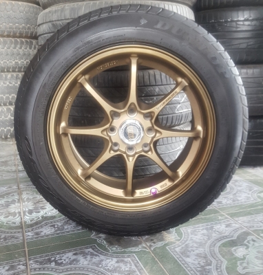 ขายล้อใหม่15 CE28 4รู100-114 ยางเปอร์เช็นปี15  4 ล้อ