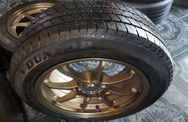 ขายล้อใหม่15 CE28 4รู100-114 ยางเปอร์เช็นปี15  4 ล้อ