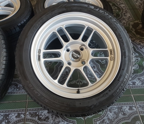 ขายล้อใหม่15 Rpf1 4รู100 ยางเปอร์เช็นปี16  4 ล้อ