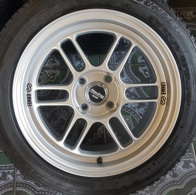 ขายล้อใหม่15 Rpf1 4รู100 ยางเปอร์เช็นปี16  4 ล้อ