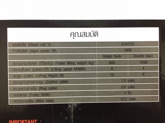 ขาย รอกสลิงไฟฟ้า 250-1200KG