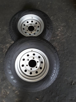 ล้อกะทะเพลาลอย ขอบ 14 สภาพป้ายแดง สวยๆ มี 2ล้อ