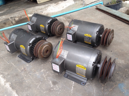 ขายมอเตอร์ Baldor 5HP. 380V made in USA. สภาพสวยมากเดิมๆ วิ่งนิ่ม พร้อมใช้งาน รับรองยี่ห้อนี้ทนมากๆครับ มี 4ตัวครับ