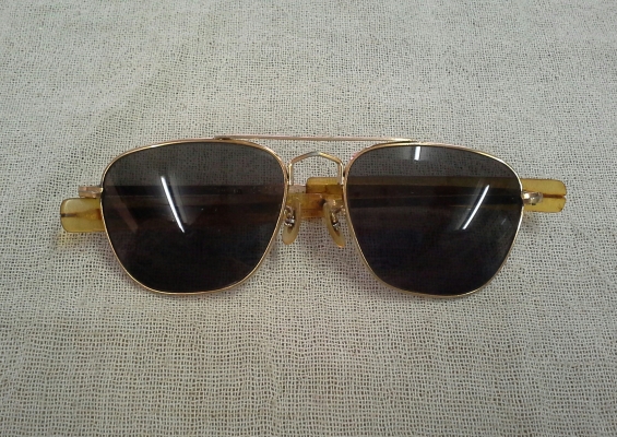 แว่นตาอเมริกันวินเทจเสืออากาศ รุ่นหายาก! Original COMMAND handmade in USA 23 K