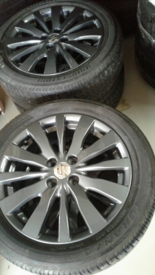 ขายล้อแม็ก Suzuki swift 16 4รู100 + ยาง Bridgestone  185/55r16 ปี 15