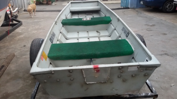 เรืออลูมิเนียมท้องแบน ขนาด12X4 ฟุต ไม่แตกไม่รั่ว พร้อมใช้งาน เรื่อเปล่า ไม่รวมเครื่องยนต์