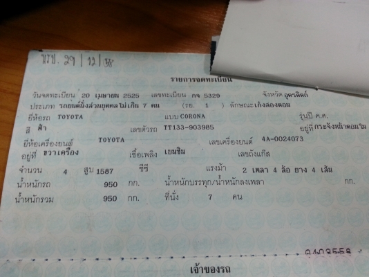 ขายเล่มToyota rt133