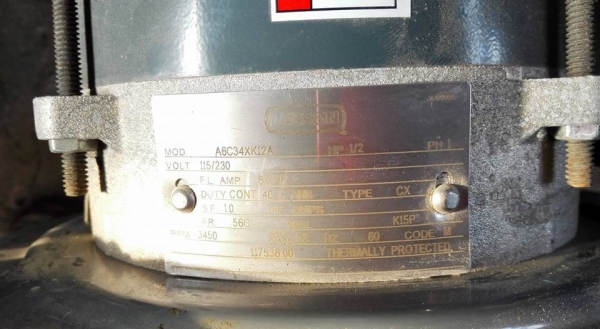 พัดลมโบวเวอร์เป่าอากาศ LEESON ขนาด 1/2 HP ไฟบ้าน 220V พร้อมใช้งาน