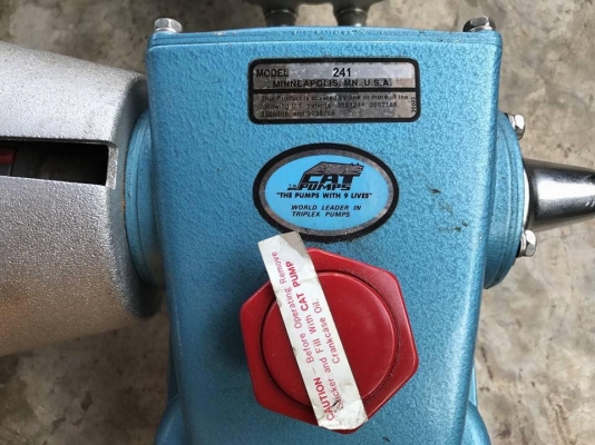 ** SOLD ** ปั้มฉีดน้ำแรงดันสูง CAT PUMPS Made in USA รุ่น 241 มอเตอร์ BALDOR 3 HP 380V สภาพใสๆพร้อมใช้