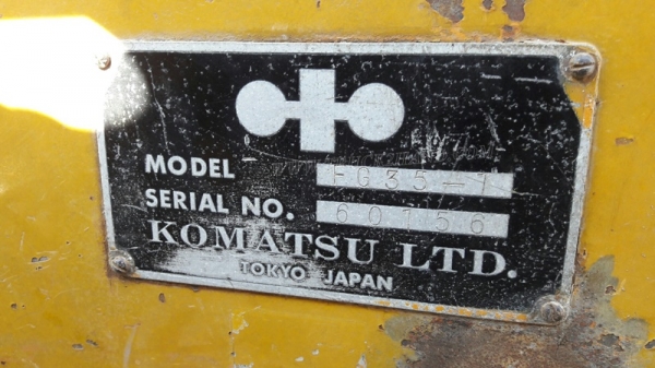 รถโฟล์คลิฟท์ KOMATSU รุ่น FG35-1 MODEL FG35-1 SERAIL 60156 รถโฟล์คลิฟท์ KOMATSU รุ่น FG35-1 MODEL FG35-1 SERAIL 60156