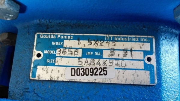 ** ของใหม่!! ** ปั้มน้ำหัวทองเหลืองเมกา Goulds Pumps Made in USA มอเตอร์ BALDOR 5 HP 380V