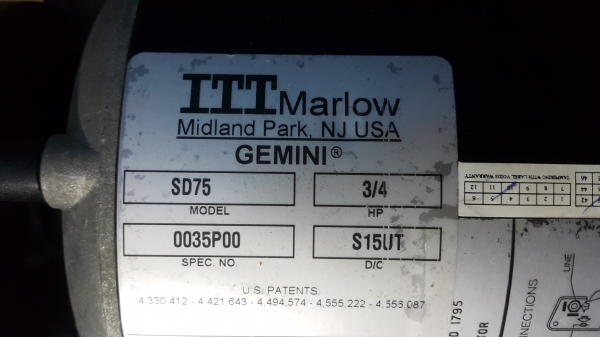 ปั๊มน้ำอ่างจากุซซี่ itt marlow สภาพใหม่ ยังไม่เคยใช้งาน ของ usa