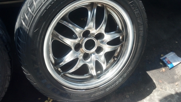 แม็กก้านยก สีคอมเมี่ยม งานยาชิโยดะ ขอบ 15 ห้ารูร้อยสิบสี่ พร้อมยางถูกๆ