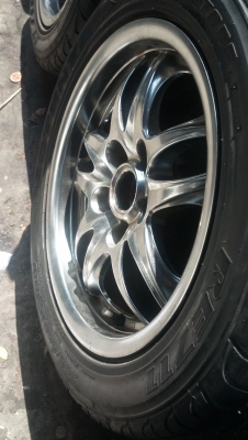 แม็กก้านยก สีคอมเมี่ยม งานยาชิโยดะ ขอบ 15 ห้ารูร้อยสิบสี่ พร้อมยางถูกๆ