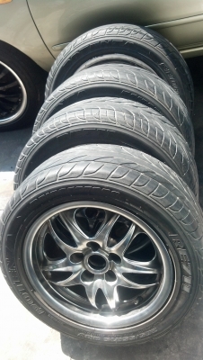 แม็กก้านยก สีคอมเมี่ยม งานยาชิโยดะ ขอบ 15 ห้ารูร้อยสิบสี่ พร้อมยางถูกๆ